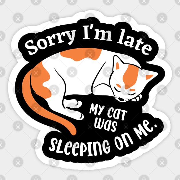 Ginger Cat Sleeping Sticker by Mey Designs